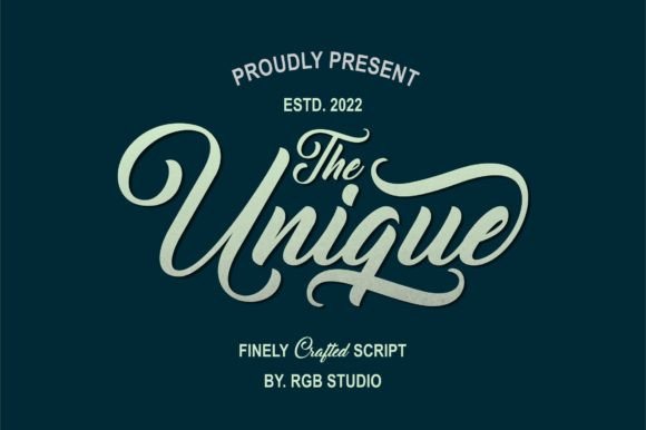 Enhance Your Brand with Unique: A Stylish Script Font