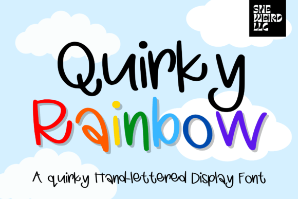 Quirky Rainbow: A Charming Handwritten Font for Crafters