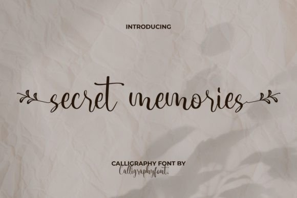 Secret Memories: A Font for Elegant Editorial Design